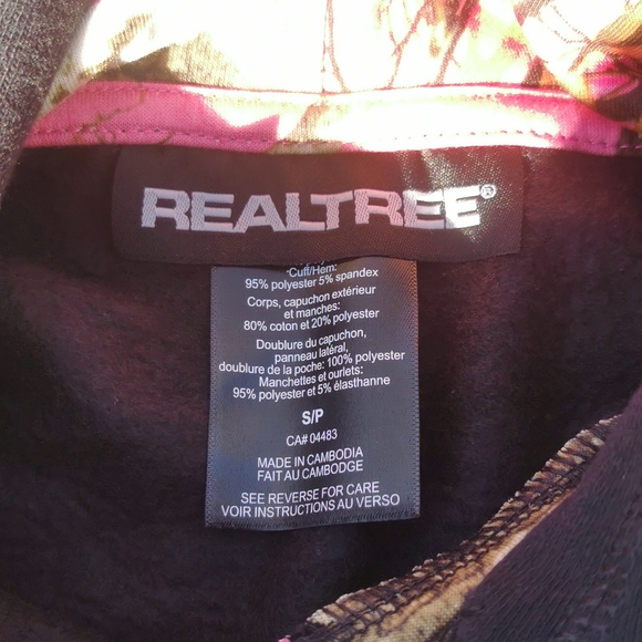 Real Tree Small S Realtree black pink camo New NWT hoodie sweatshirt - Picture 10 of 12